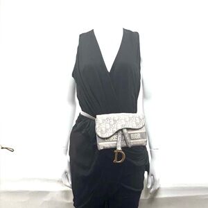 Women's Dior Saddle Grey Belt Bag